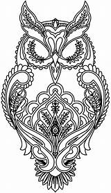 Coloring Pages Adults Animals Clipart Animal Library Colorear Mandala Buho Para sketch template