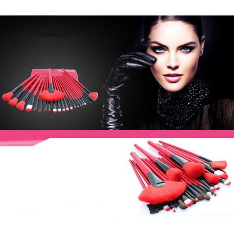 vanderlife 24pcs wood handle makeup brushes kits for beginners cosmetic