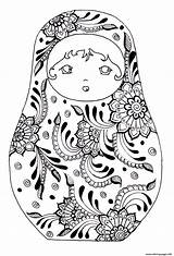 Russian Coloring Dolls Pages Printable Adults Doll Colouring Adult Russia Coloriage Sheets Mandala Dessin Color Russes Matryoshka Imprimer Visit Poupées sketch template
