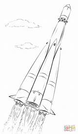 Spacex Ausmalbild Weltraumrakete Zeichnen sketch template