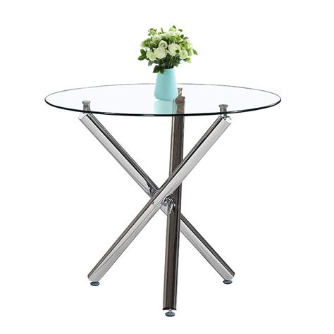 Buy Inmozata Modern Dining Table Round Glass Dining Table Tempered