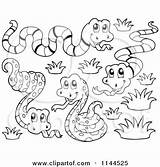 Snake Grass Cute Coloring Cartoon Snakes Outlined Visekart Clipart Royalty Vector 470px 84kb sketch template