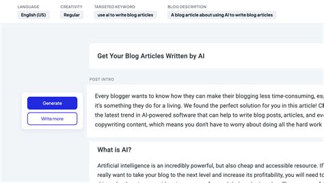 ai article writer generate quality articles  seconds