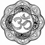 Mandala Om Symbol Coloring Complex Aum Zen Mandalas Pages Patterns Adults Mantra Stress Color Anti Take Time Hinduism Center Most sketch template