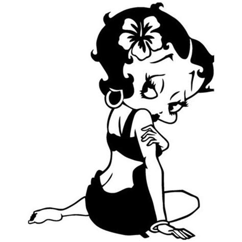 Betty Boop Clip Art Black And White 20 Free Cliparts