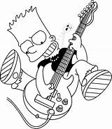 Bart Simpson Simpsons Lisa Ausmalbilder Bape Gangster Guitarrista Malvorlage Kleurplaat Coloringhome Guitarist Azcoloring Malbuch Erwachsene sketch template