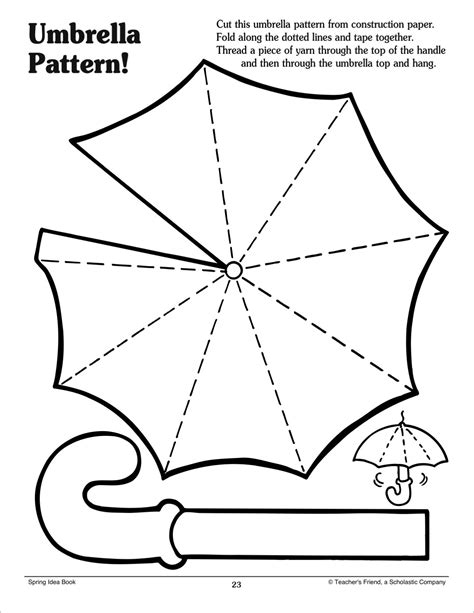 umbrella craft printable clip art library