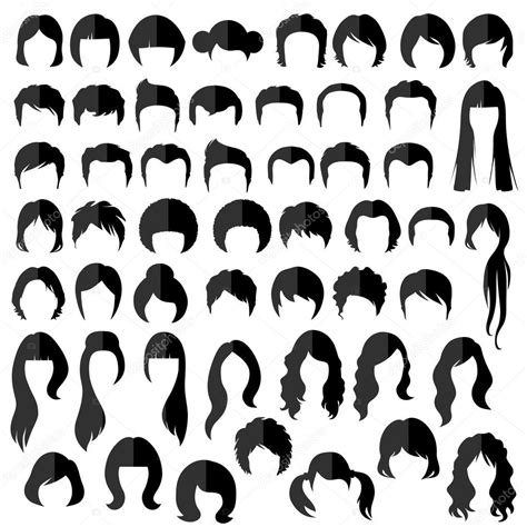 hairstyle silhouette stock vector  ceveleen