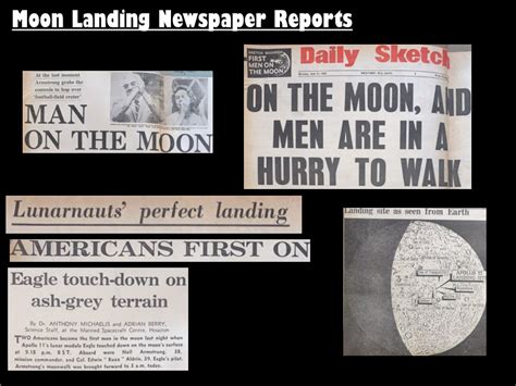 moon landings newspaper articles primary historical sources teaching