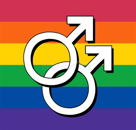 Gay Flag With Male Symbol Stock Illustration Illustration