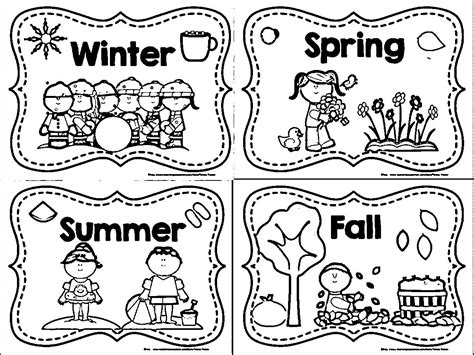 printable  seasons coloring pages