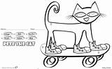 Cat Pete Coloring Color Pages Skateboard Number Printable Kids Bettercoloring sketch template