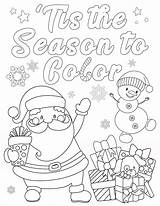 Coloring Christmas Pages Color Fun Printable Kids Season Tis Cute Colouring Sheets Advanced Printables Santa Xmas Adults Worksheets Presents Happinessishomemade sketch template