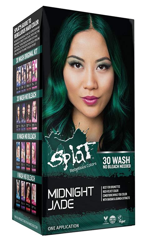 splat midnight jade hair dye semi permanent green hair color walmart