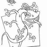 Monsters Randall Inc Coloring Pages Waternoose Mr Monster Template Color Mike Sulley sketch template