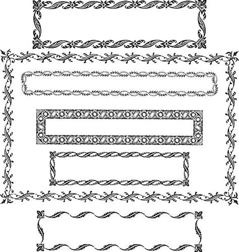 Best Drawing Of Medieval Border Designs Illustrations Royalty Free