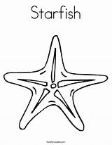 Starfish Coloring Star Sea Template Drawing Print Fish Outline Block Twistynoodle Ll Noodle Tracing sketch template