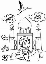 Mewarnai Islam Ramadan Muslim Sholeh Arabic Soleh Tadika Alphabet Seni Buku Islamis Aktiviti Kegiatan Islamik Arabe Kleurplaten sketch template