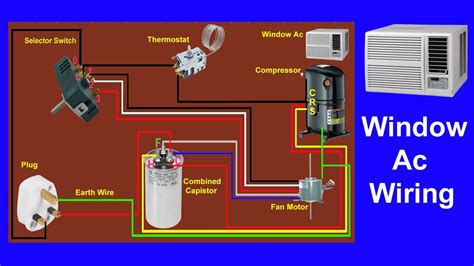 window ac complete wiring connection window air conditioner wiring diagram youtube