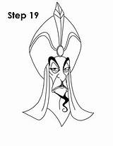 Jafar Aladdin Villains Easydrawingtutorials Villian Alladin sketch template