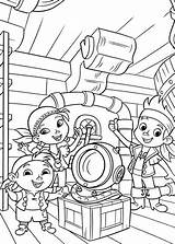Jake Neverland Izzy Captain Chubby Coloringhome sketch template