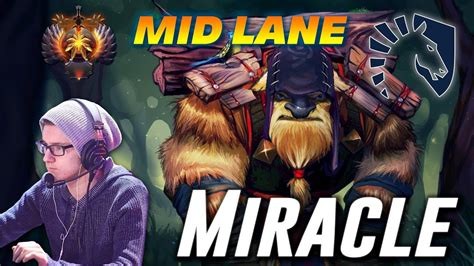 miracle earthshaker mid lane dota 2 pro gameplay youtube