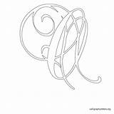 Calligraphy Stencils sketch template