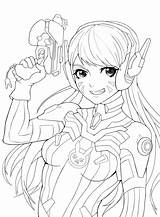 Overwatch Va Dva Line Drawing Pages Coloriage Drawings Coloring Deviantart Sketch Artstation Getdrawings Fanart Template Information sketch template