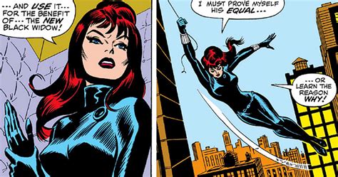 black widow marvel comics champions 1970s profile