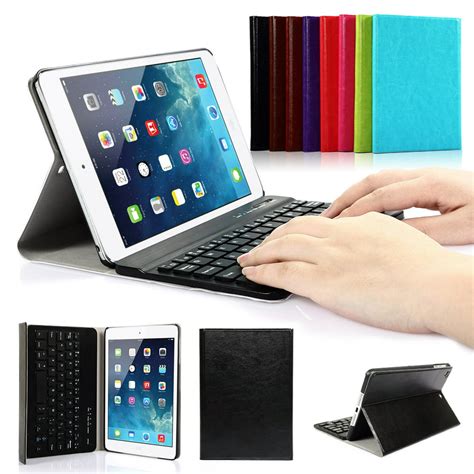 coastacloud ipad mini  keyboard case pu leather folio stand cover  detachable wireless