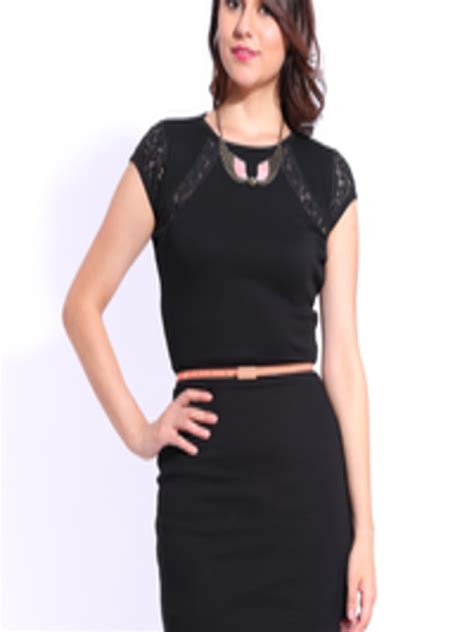 Buy Dressberry Black Lace Cling Berry Dress Dresses For Women 338554