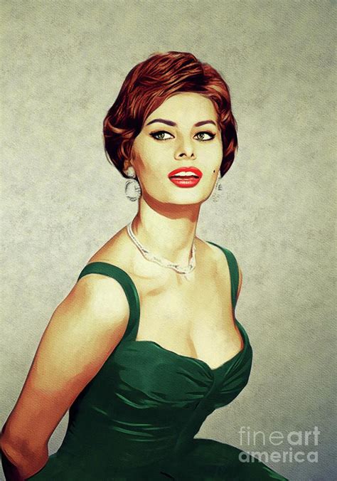 Sophia Loren Vintage Movie Star Painting By Esoterica Art Agency