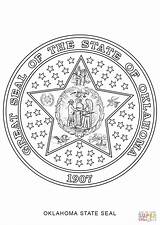 Oklahoma State Seal Coloring Pages Printable Flag Drawing Supercoloring Choose Board Sheets sketch template