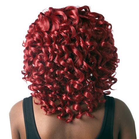 style wacky african wig curly wig role playing red woman wig  short curly wigs