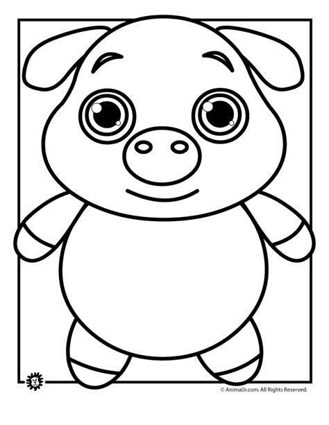 cute pig coloring page woo jr kids activities