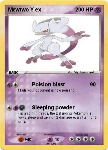 pokemon mewtwo     poision blast  pokemon card