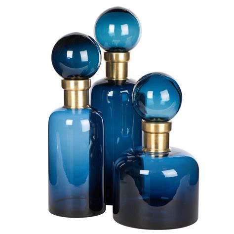 blue glass bottles set   blue glass bottles glass bottles bottle