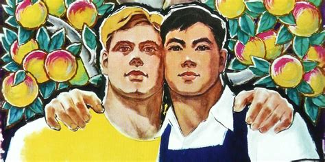 these soviet chinese communist propaganda posters look like a gay couple s vacation pics