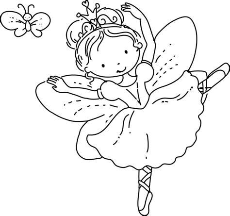coloring page fairy princess coloring home