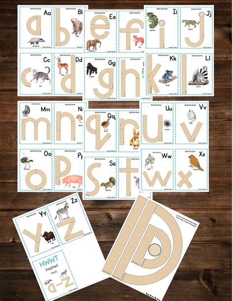handwriting  tears inspired lowercase flashcards  full pages