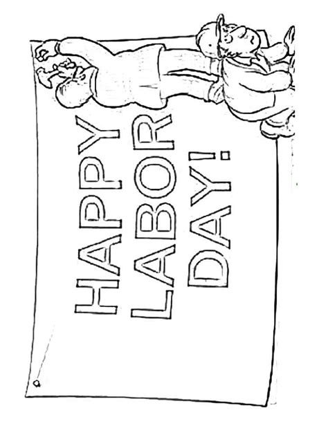 labor day pages coloring pages
