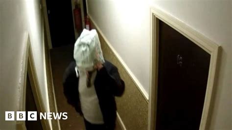 Burglar Who Removed Bag Disguise Caught On Cctv Bbc News