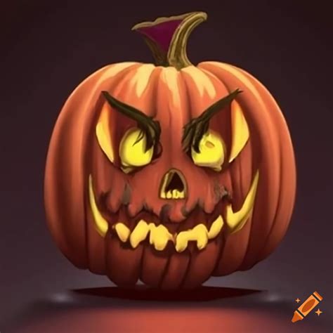 scary pumpkin decoration