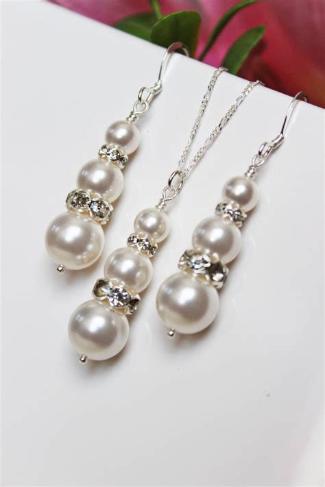 Bridal Jewelry Set Earrings Necklace Set Bridesmaid