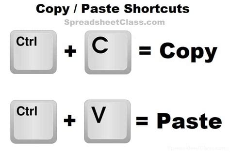 copy  paste keyboard shortcut