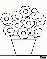 Flower Coloring Pages Clipart Clipartbest Pots Credit Larger sketch template
