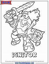 Skylanders Coloring Printable Pages Ignitor Adventure Popular sketch template