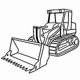 Loader Mewarnai Bulldozer Tracked Thecolor Camion Camions Coloriages Paud Bobcat Macam Coloringhome sketch template