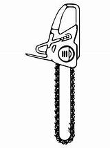 Chainsaw Kettingzaag Gereedschap Ausmalbilder Werkzeuge Stemmen sketch template