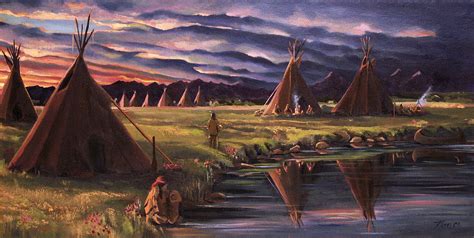 Encampment At Dusk Painting By Nancy Griswold Fine Art America